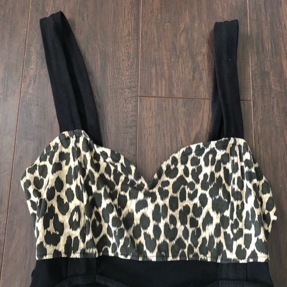 Motel Rocks Erica Leopard Mini Bodycon Dress NWT - Picture 6 of 7